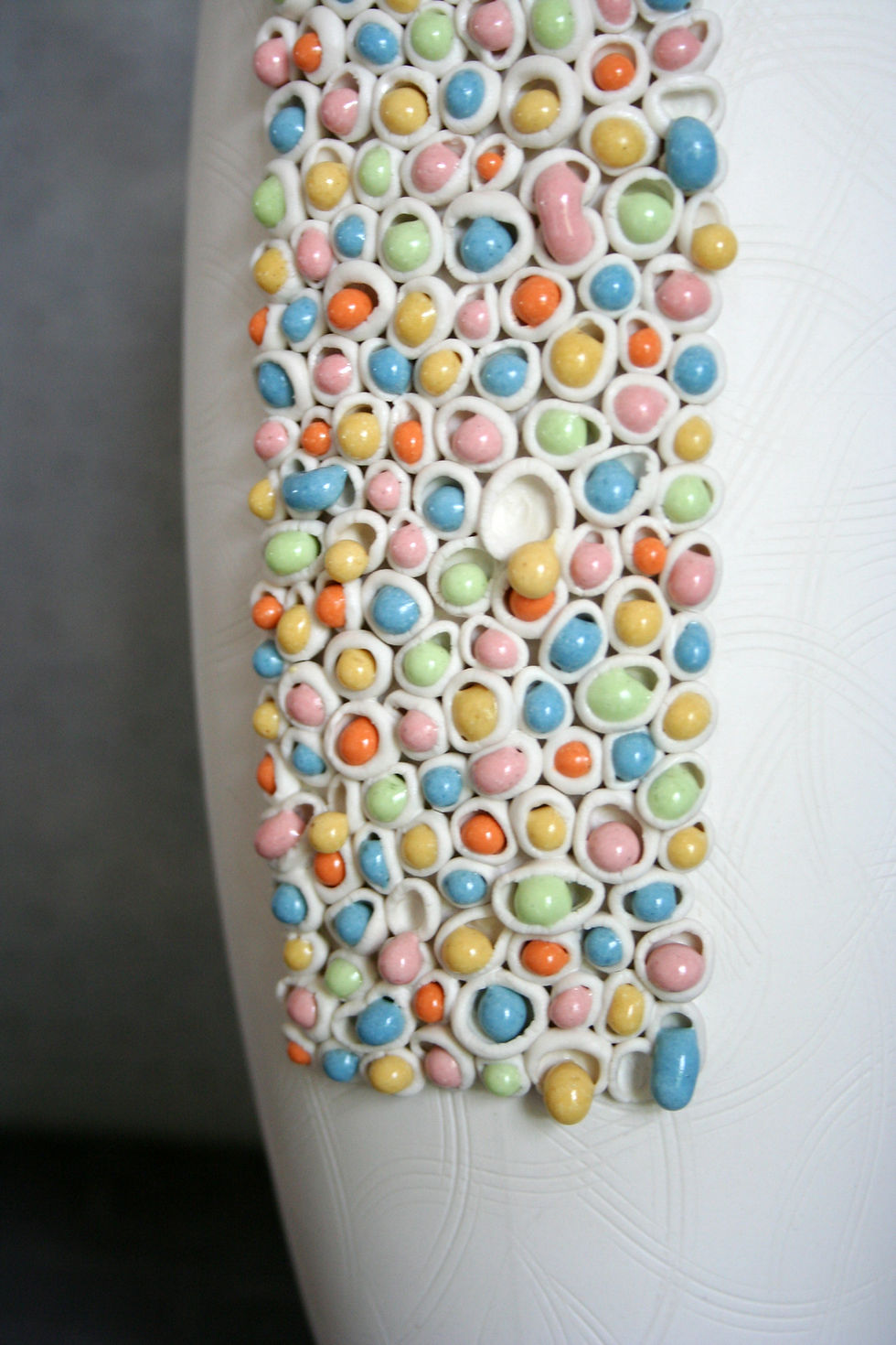 Thumbnail: Large textured vase- multi colour