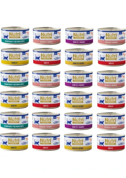 Nutri Feline 4 Çeşit Karma Tahılsız Yetişkin Kedi Konservesi 70 Gr.