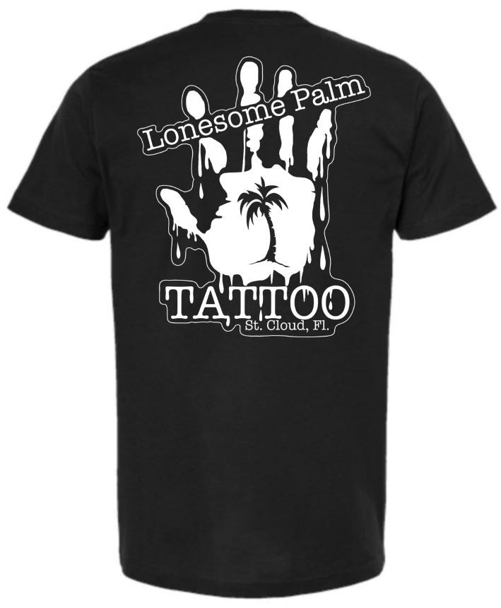 Thumbnail: Lonesome Palm Handprint Double Logo - Black