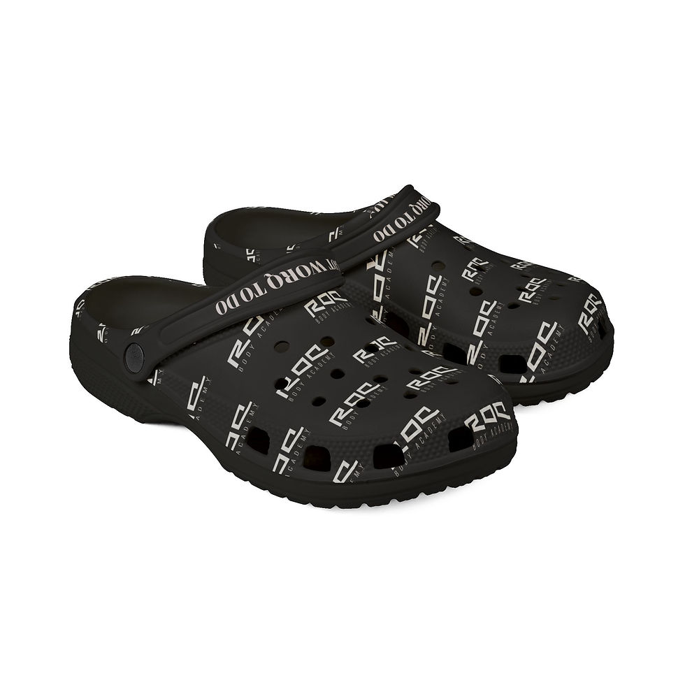 Thumbnail: Printed EVA Foam Clogs — Black All-Over Logo Comfort Shoes