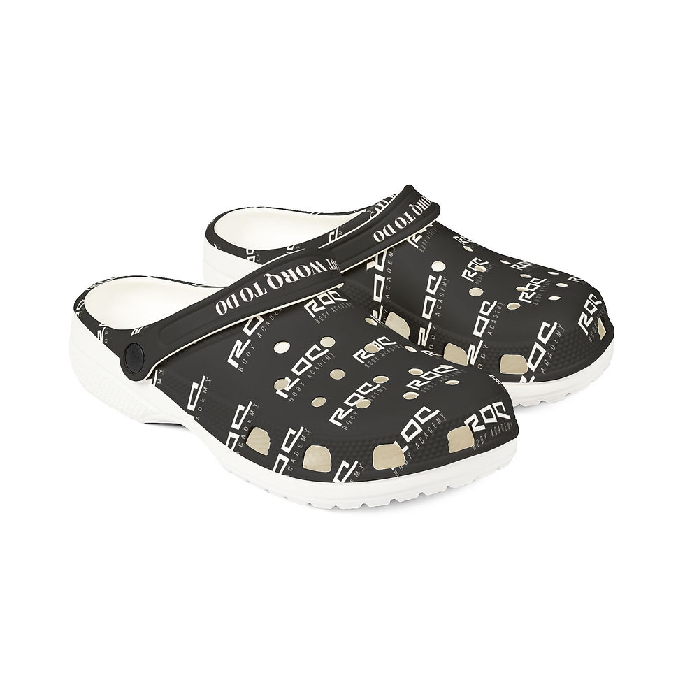 Thumbnail: Printed EVA Foam Clogs — Black All-Over Logo Comfort Shoes