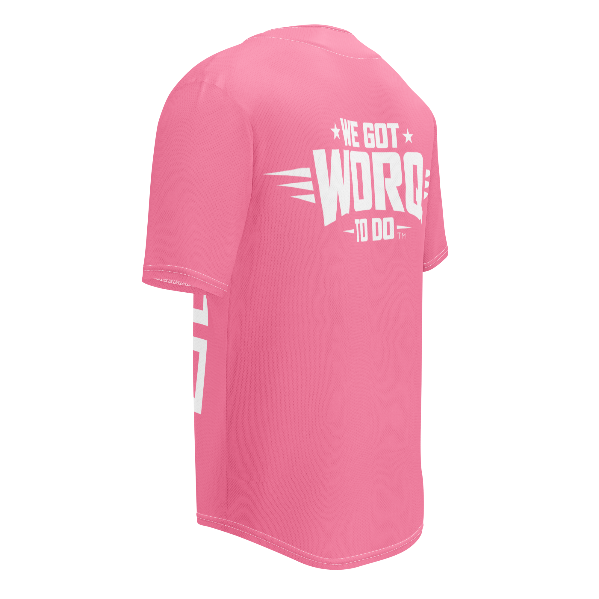 ROQ BODY Pink & White Baseball Jersey