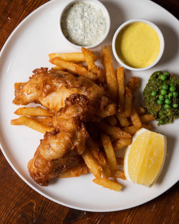Classic fish and chips with tartar sauce Penang bistro
