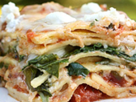 Lasaña de Espinacas y Jamón