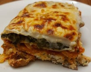 Lasaña de Pollo y Espinaca