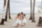 A couple celebrating their vow renewal ceremony on Key Biscayne
