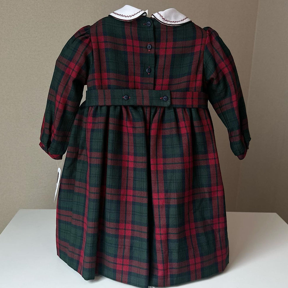 Thumbnail: Christmas Hand Smocked Dress