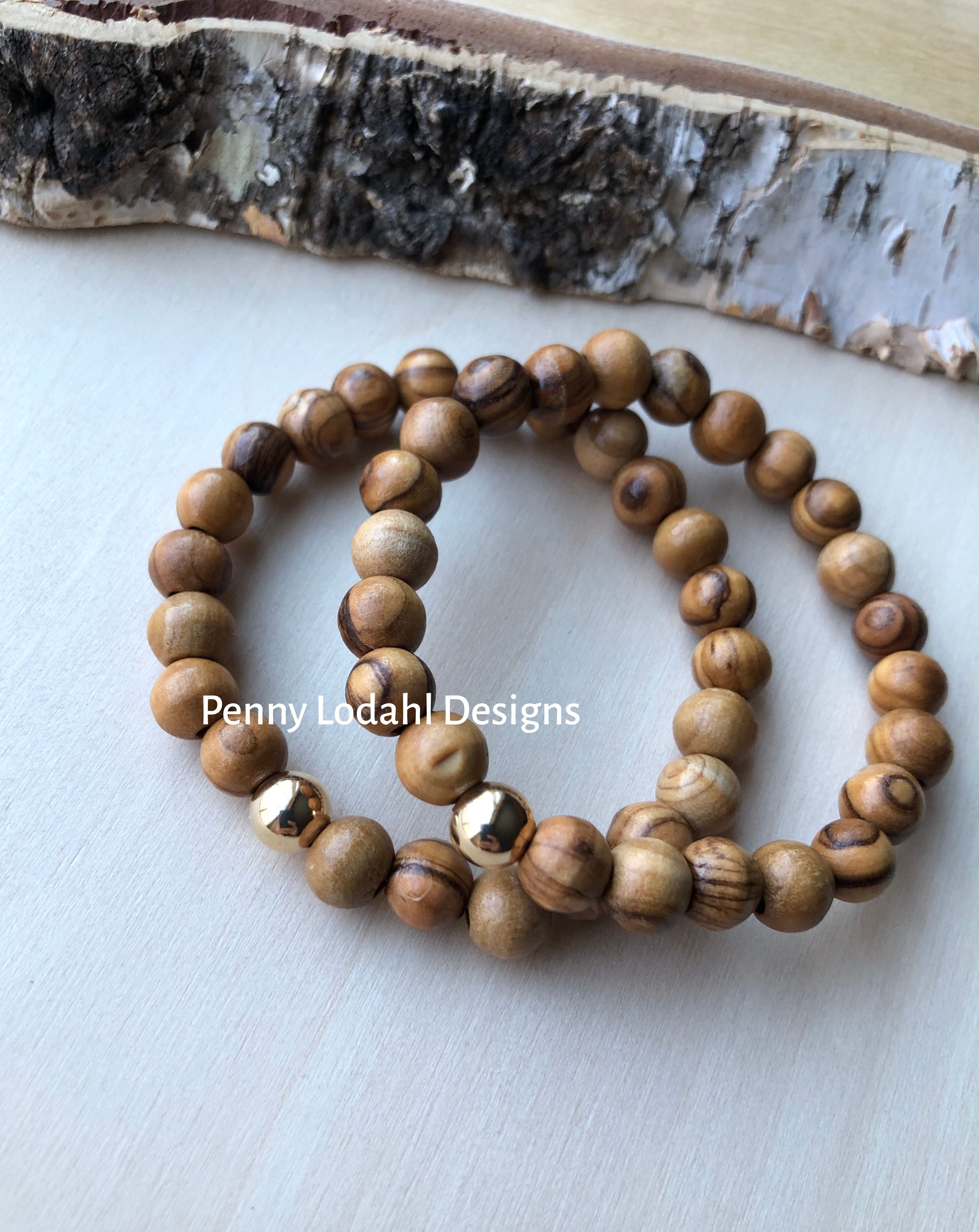 Olive wood bracelet - 8mm