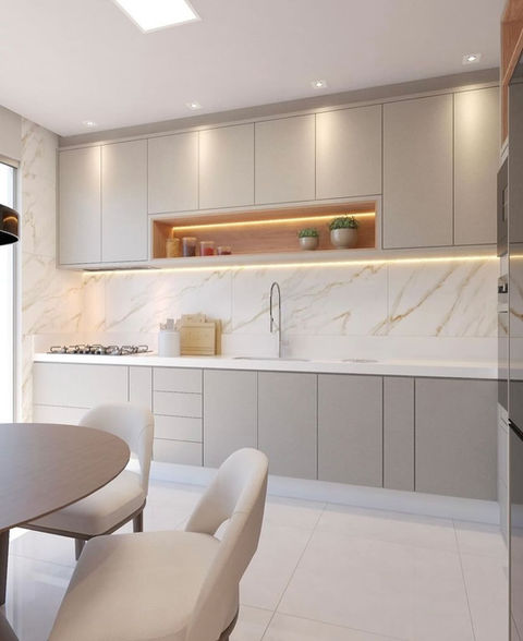 Contemporary Minimalist Kitchen Remodel by Golden kitchen and bath project photo 2