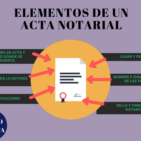 ELEMENTOS DE UN ACTA NOTARIAL