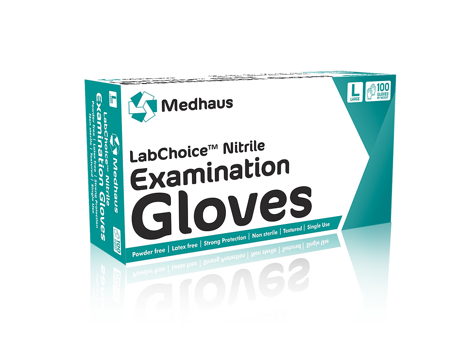 Thumbnail: Buy Labchoice powder-free nitrile nitrile examination gloves - laboratory PPE