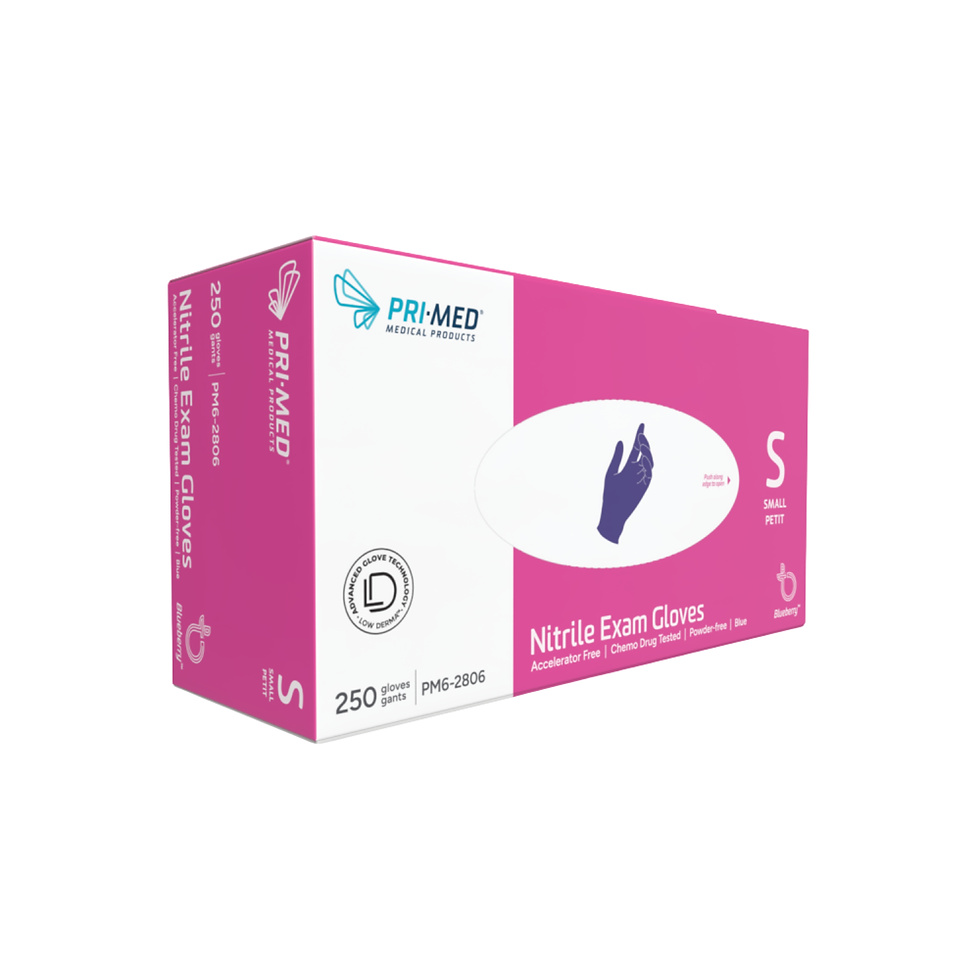Thumbnail: Primed Blueberry Powder-free Nitrile Exam Gloves (2500 gloves)