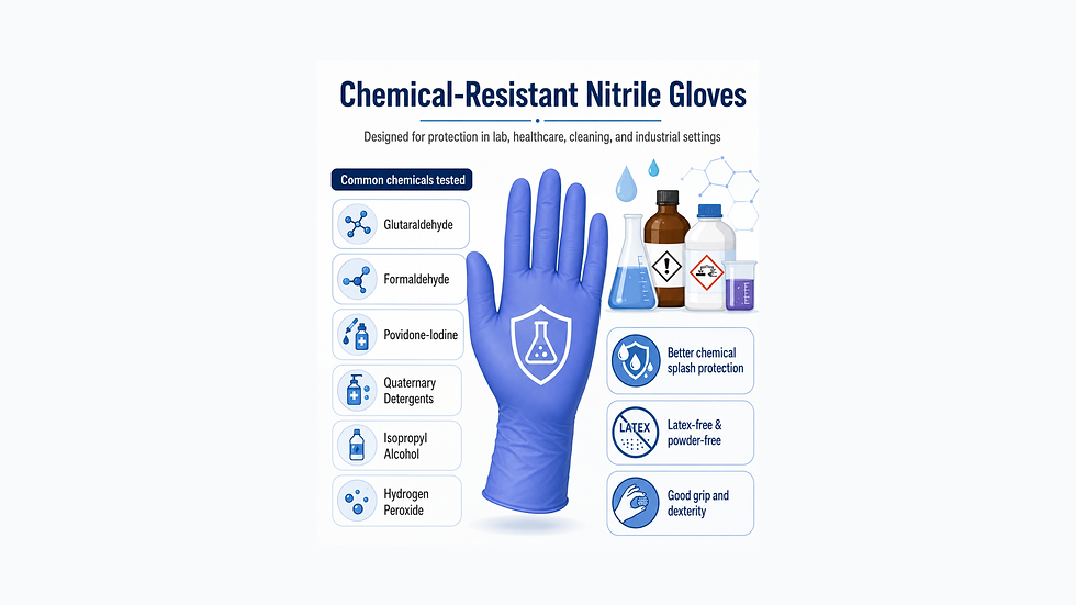 Chemical resistant work gloves