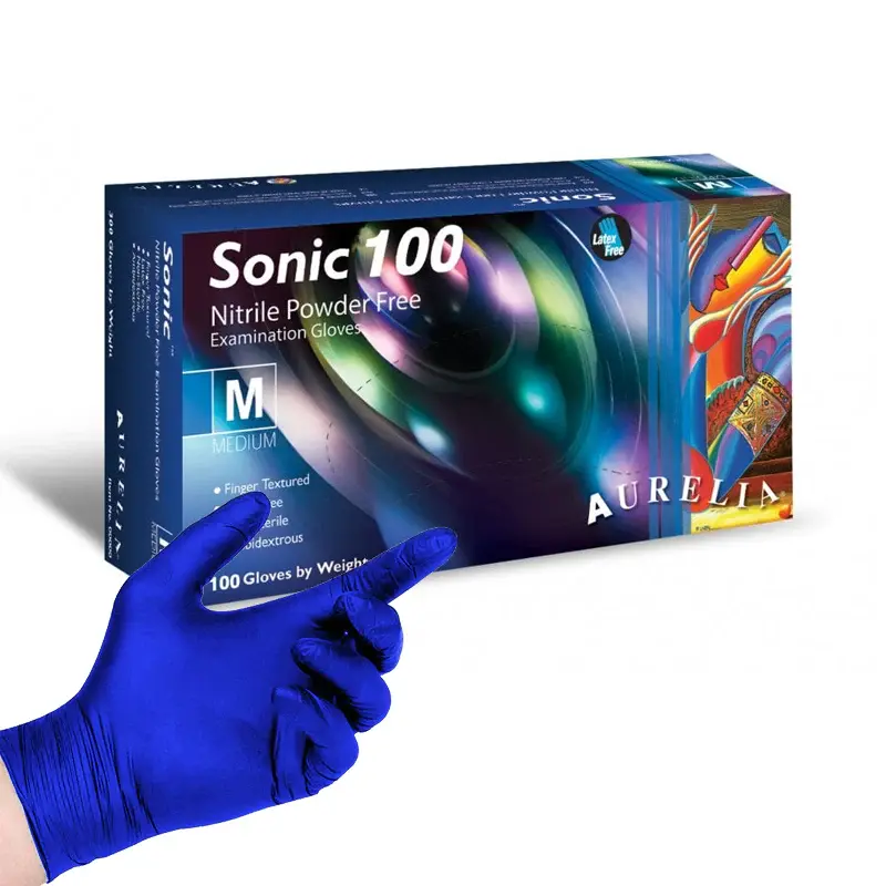 Box of Sonic 100 Nitrile Examination Gloves