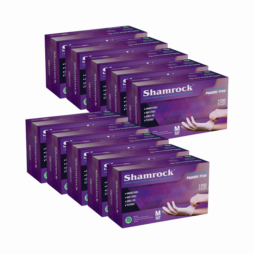 Thumbnail: Shamrock Latex Industrial Powder-free Gloves (1000 gloves)