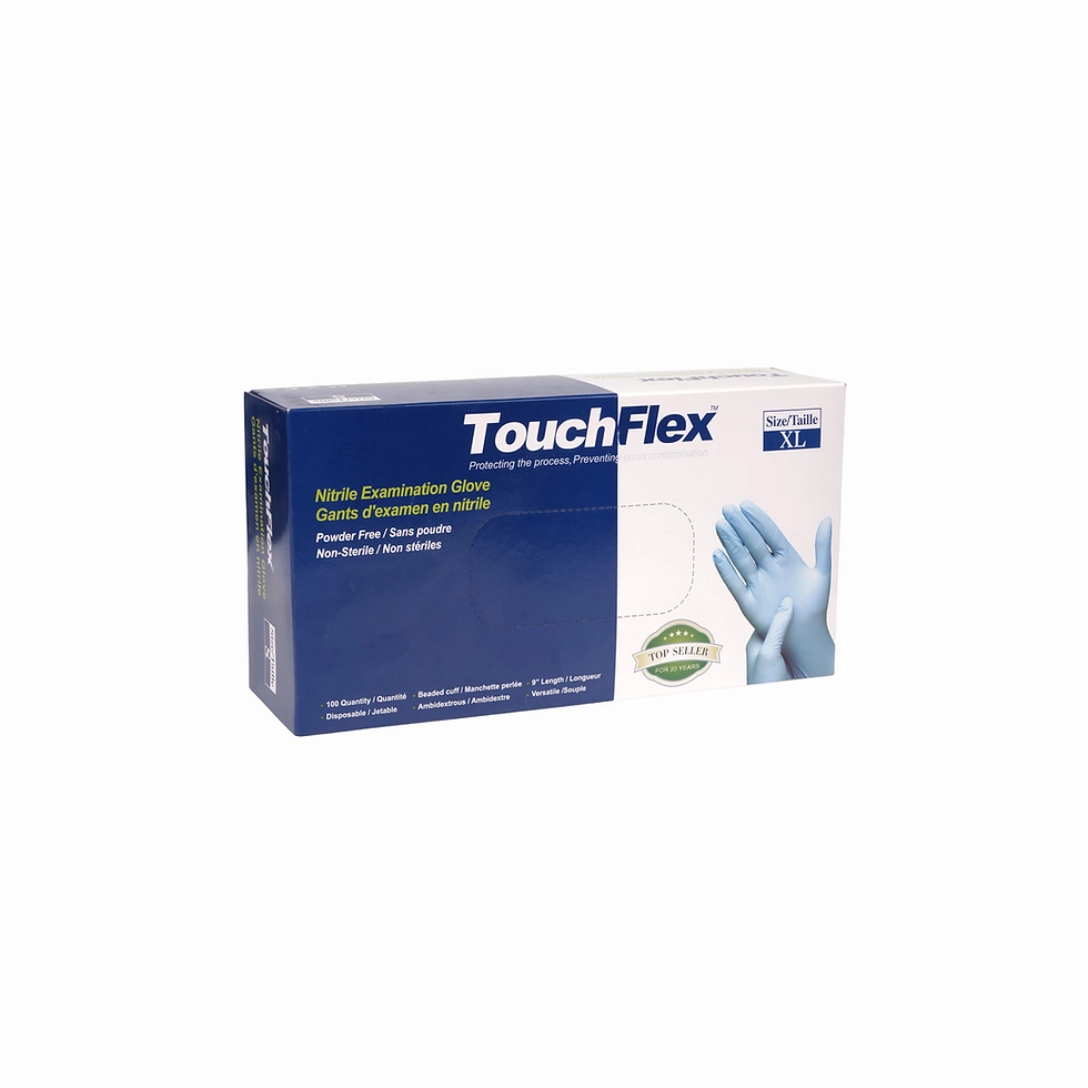 Thumbnail: Blue TouchFlex medical nitrile examination gloves box extra large