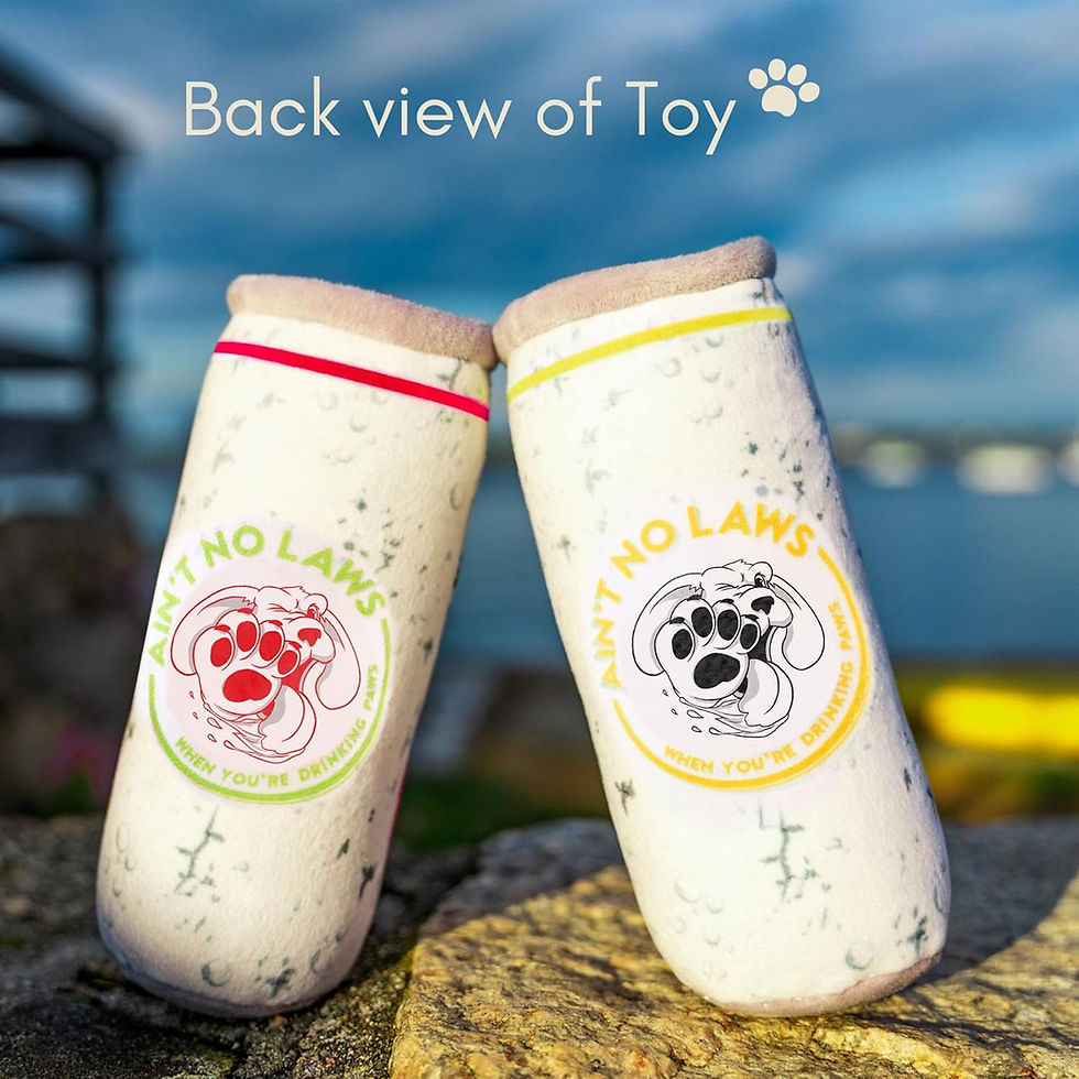 Thumbnail: Nestpark Pup Claw Plush Dog Toy with Squeaker – Tropical 2-Pack