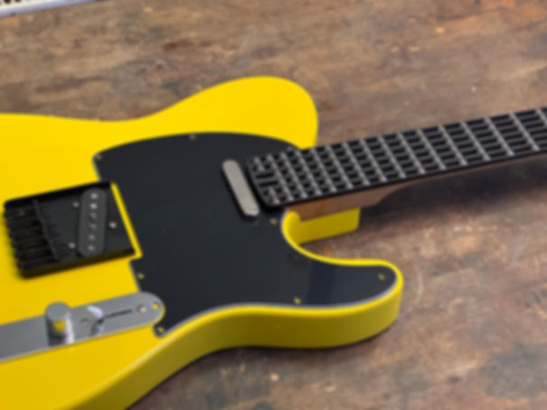 Complete Adjustable Microtonal Electric Guitar -Yellow Telecaster