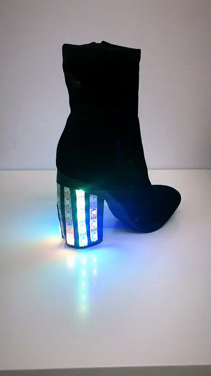 shoes with music playing