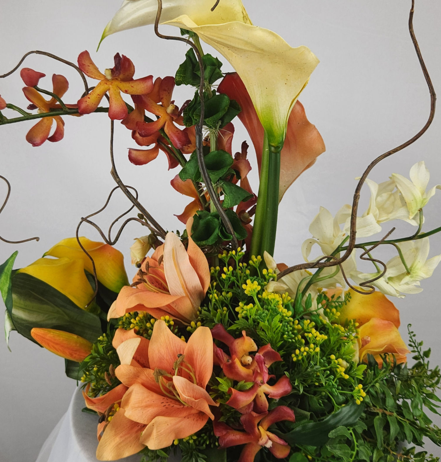 Solenne in Calla and Orchids