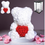 Thumbnail: Rose Bear 25cm White  / Red Heart 
