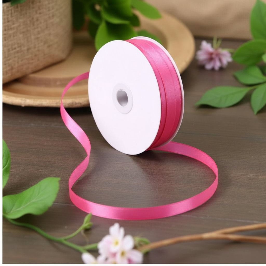 Satin 10mm Hot Pink -  Buy wholesale ribbon at Offshore Florist Supplies Hoppers Crossing Melbourne