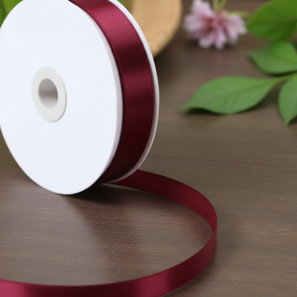Satin Ribbon 25mm Burgundy -  Buy wholesale ribbon at Offshore Florist Supplies Hoppers Crossing Melbourne