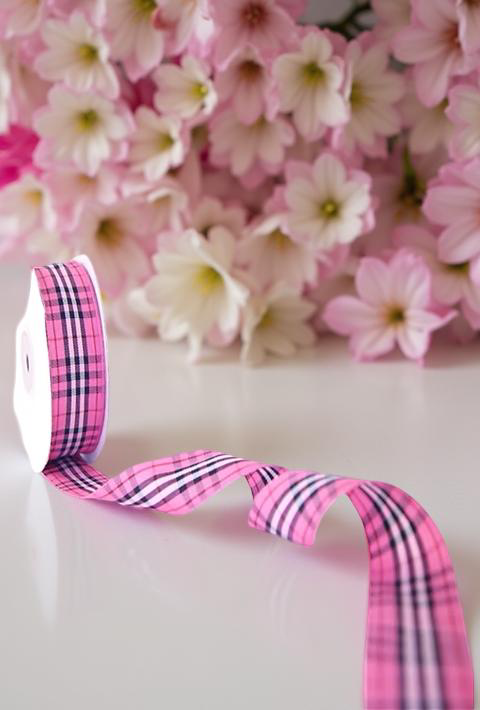 Tartan Ribbon Pattern Cerise