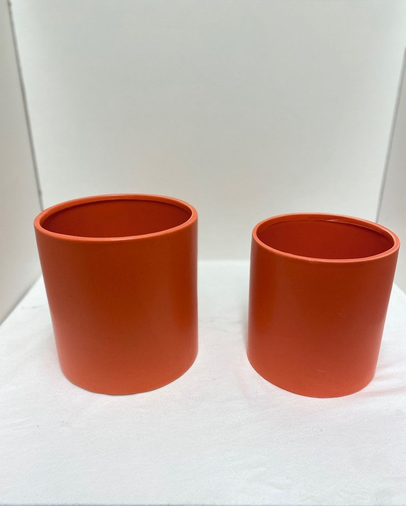 Pot Cylinder Small Tangerine Pearl