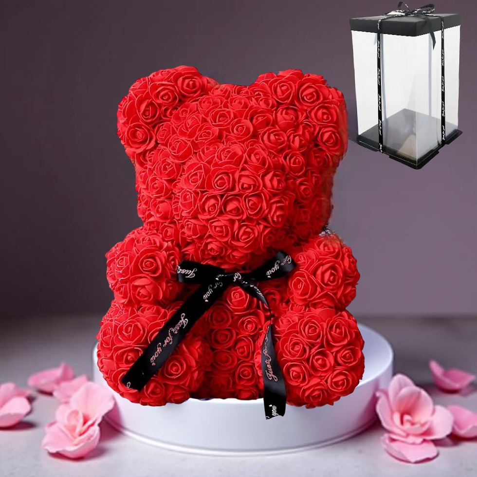 Rose Bear 40cm Red