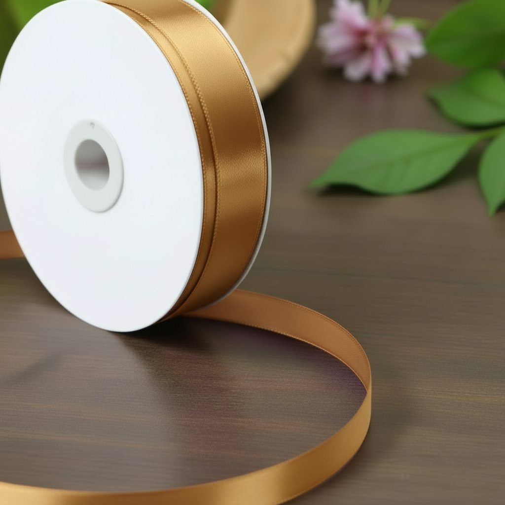 Satin Ribbon 25mm Bronze - Buy wholesale ribbon at Offshore Florist Supplies Hoppers Crossing Melbourne