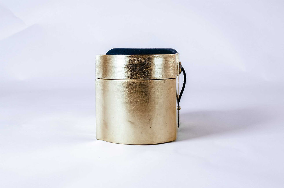 Thumbnail: Rigid Case MT Travel -Double - Gold Leaf/Blu Leather - right view