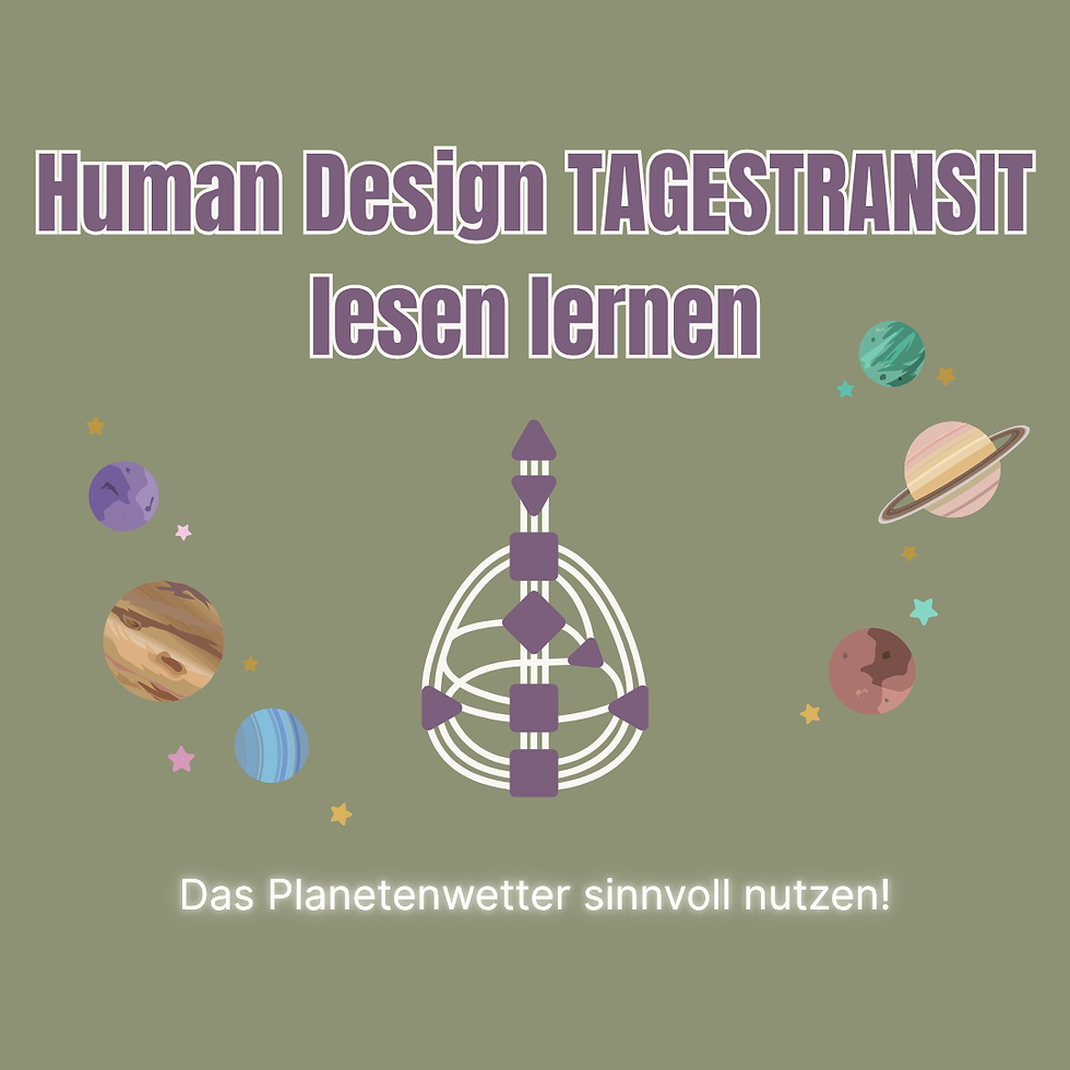 Human Design Tagestransit lesen lernen