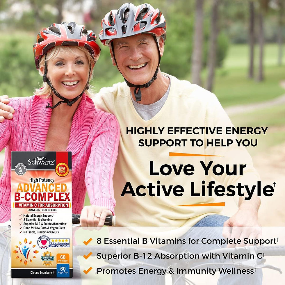 Miniatura: Complejo de Vitamina B con Vitamina C x 60 Cápsulas Veganas - BioSchwartz