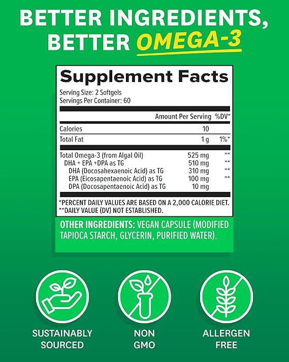 Miniatura: Omega 3 Epa Dha Algas Marinas 410 Mg. x 120 Cápsulas - ZenWise