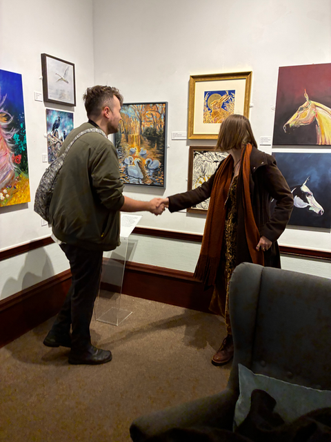 Deputy Mayor Tor Pingree officially opened the 77th annual exhibition at the Worcester City Art Gallery and selected Various Amounts of Things That Could Be Birds by Toby Jeffery. Mayor's Award 2025