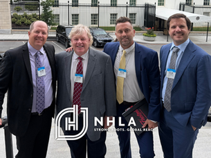 Pictured from left to right are NHLA Board members Matthew Netterville of Netterville Lumber (Woodville, MS); Bill Courtney of Classic American Hardwoods (Memphis, TN); Tom Coble of Hartzell Hardwoods (Piqua, OH); and Chris McQueen of Anthony Timberlands (Hope, AR).