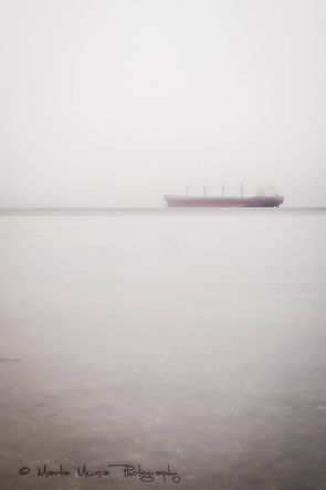 Tanker in the fog