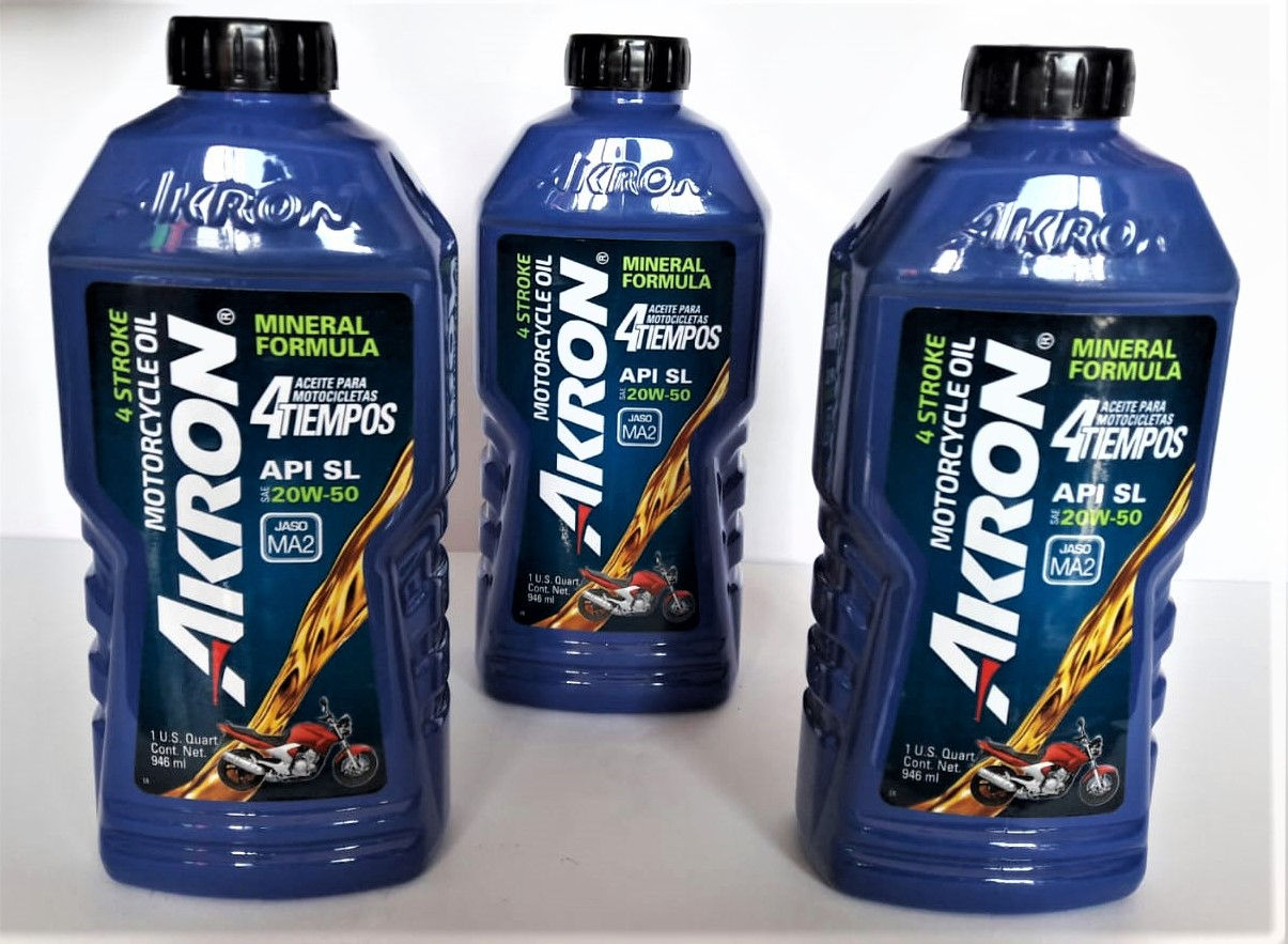 ACEITE PARA MOTOCICLETAS 4 TIEMPOS AKRON