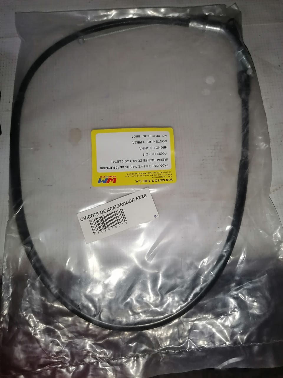 CHICOTE DE ACELERADOR FZ16