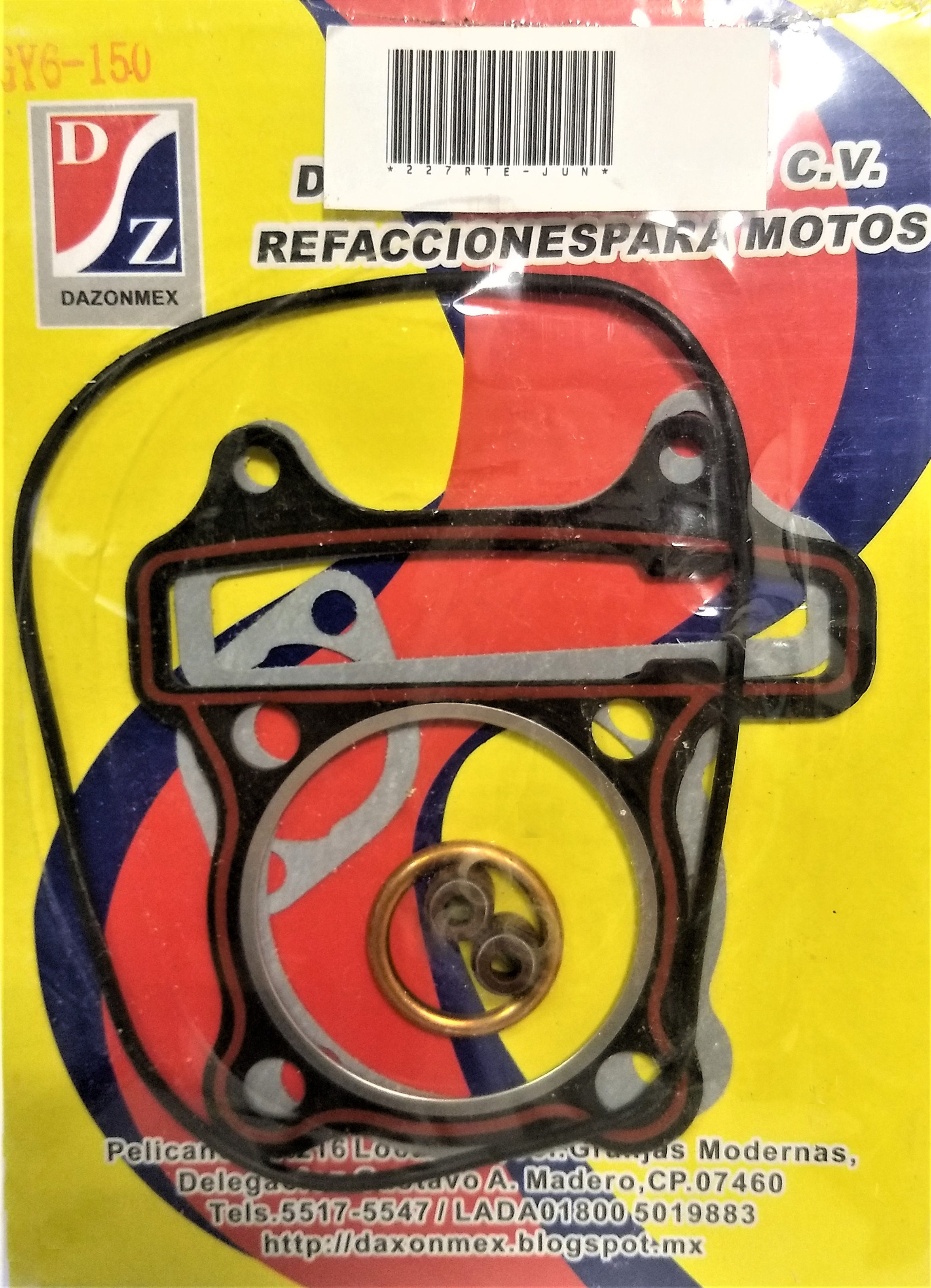 JUNTAS CABEZA CILINDRO COMPLETO GY6-150/DS150
