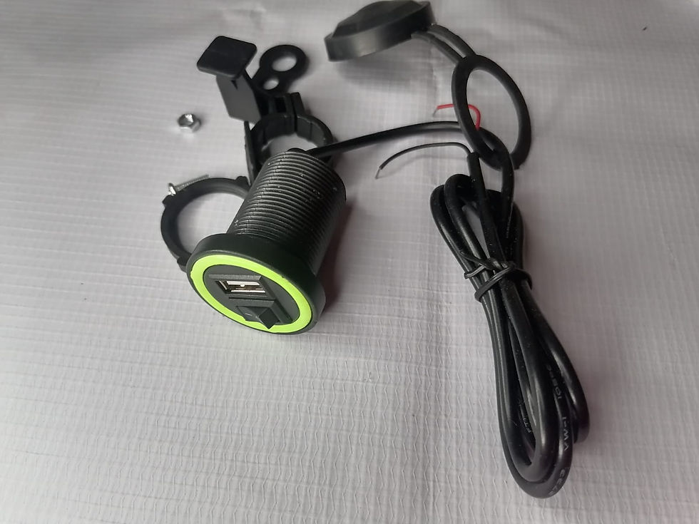 Miniatura: CARGADOR USB REDONDO C/ LUZ Y SWITCH DE ENCENDIDO 5VCC 2.1 A UNIV.