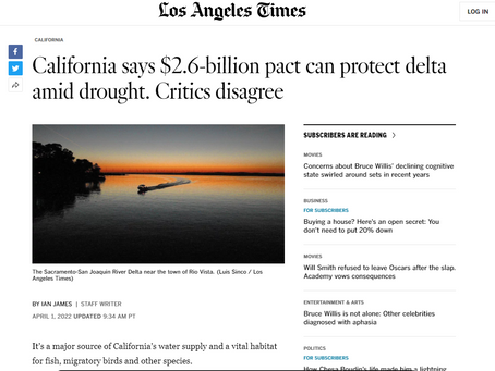 California says $2.6-billion pact can protect delta amid drought. Critics disagree