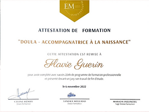 Diplôme Accompagnatrice à la naissance Bretagne