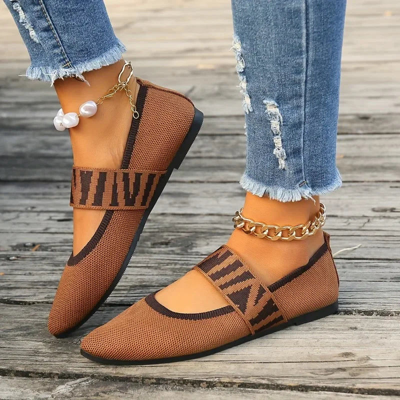 Thumbnail: Stylish Comfortable Knit Flats