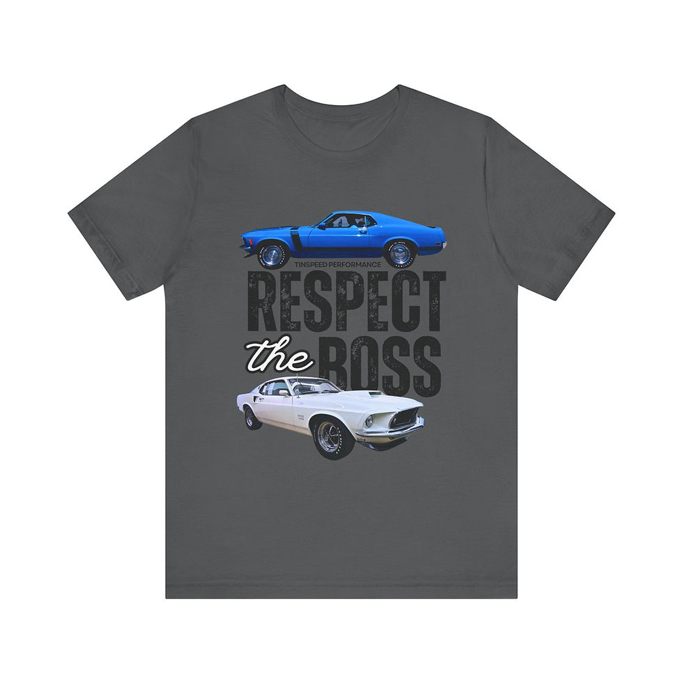 Thumbnail: Respect The Boss Car T‑Shirt — Classic Muscle Cars Graphic Tee