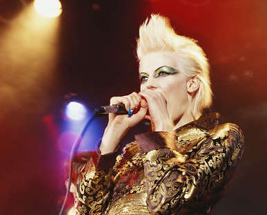 Singer on Stage