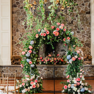 Wedding Arch Fully Decorated with spring flowers