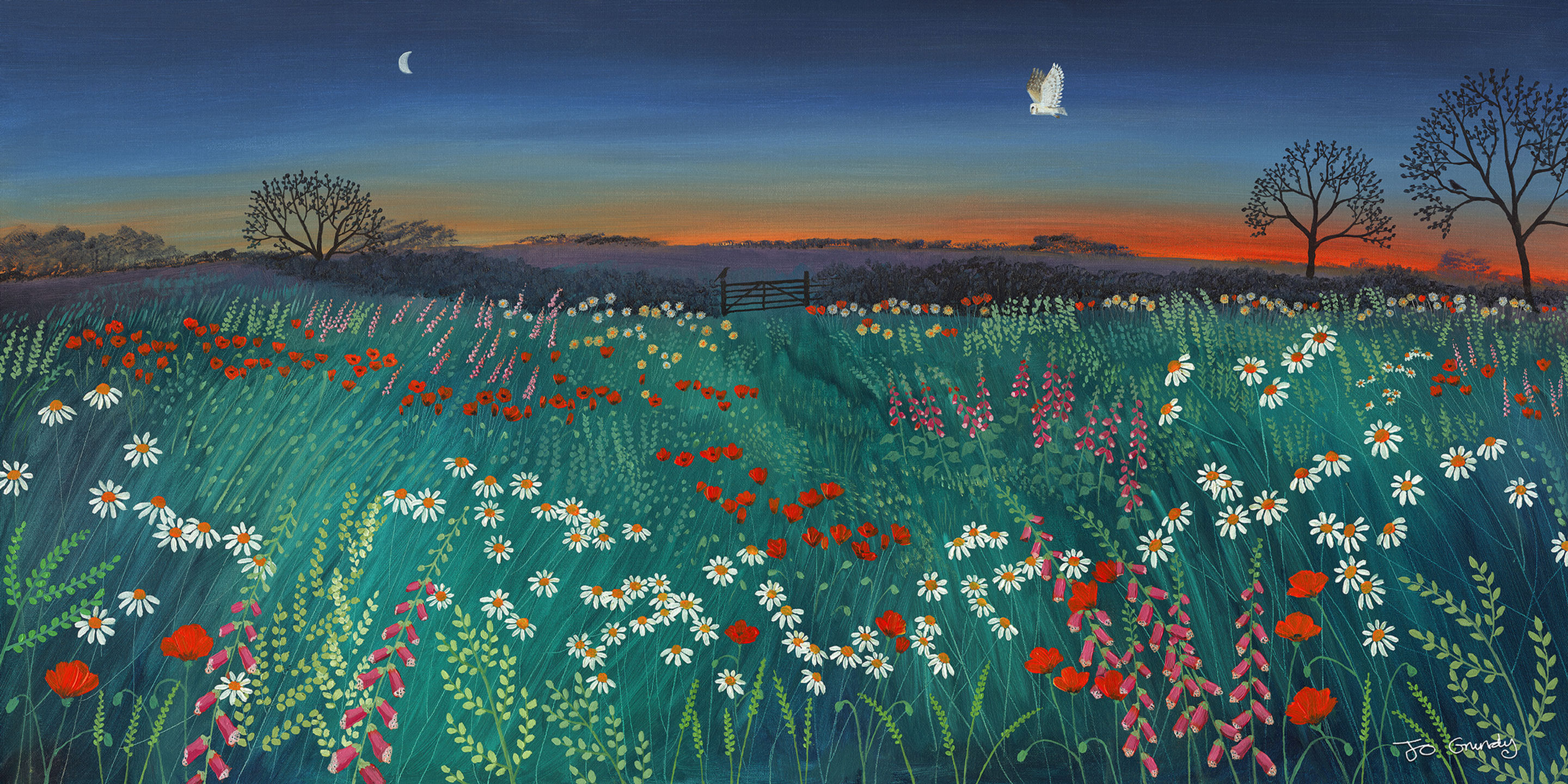 40 x 20 inch canvas print of Twilight Meadow