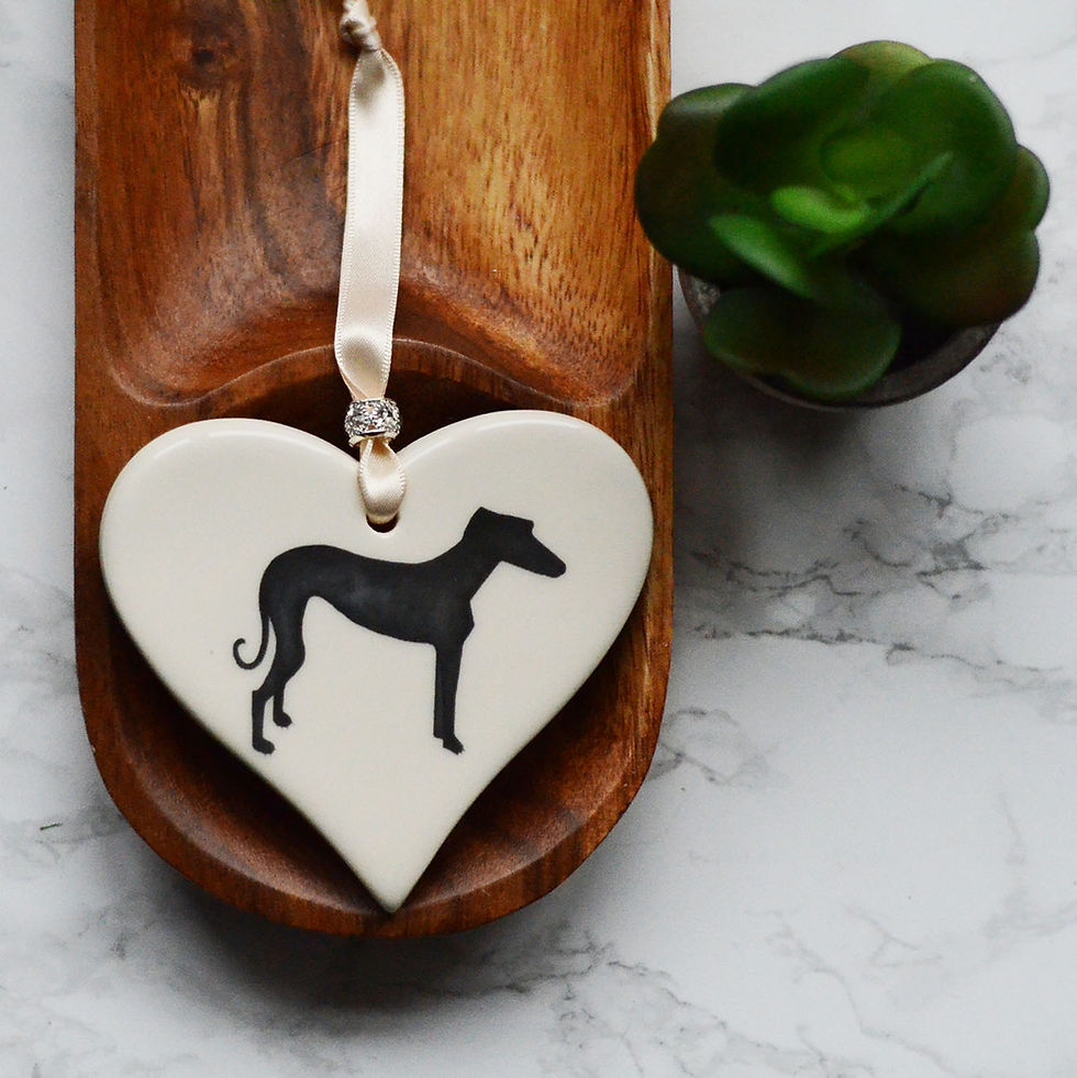 Thumbnail: Greyhound Ceramic Heart